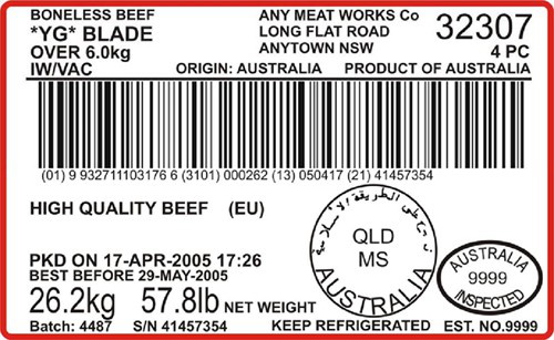 带有gs1条码标签的肉制品货箱(图片来源:gs1澳大利亚)可以预料的是